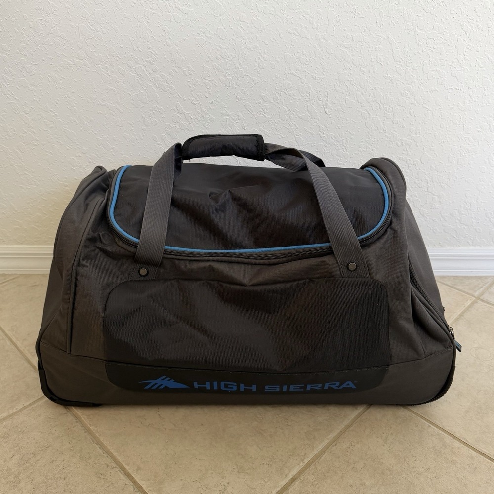 High Sierra 26" Rolling Wheeled Duffel Luggage Bag Gray Travel Bag
